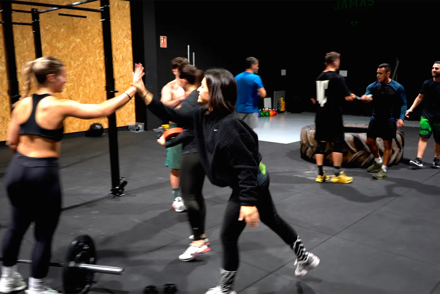 Entrenamiento grupal en el box